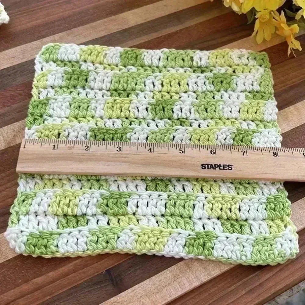 100% Cotton Handmade Washcloth, Set of 2